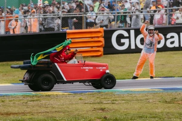 Charles Leclerc celebration